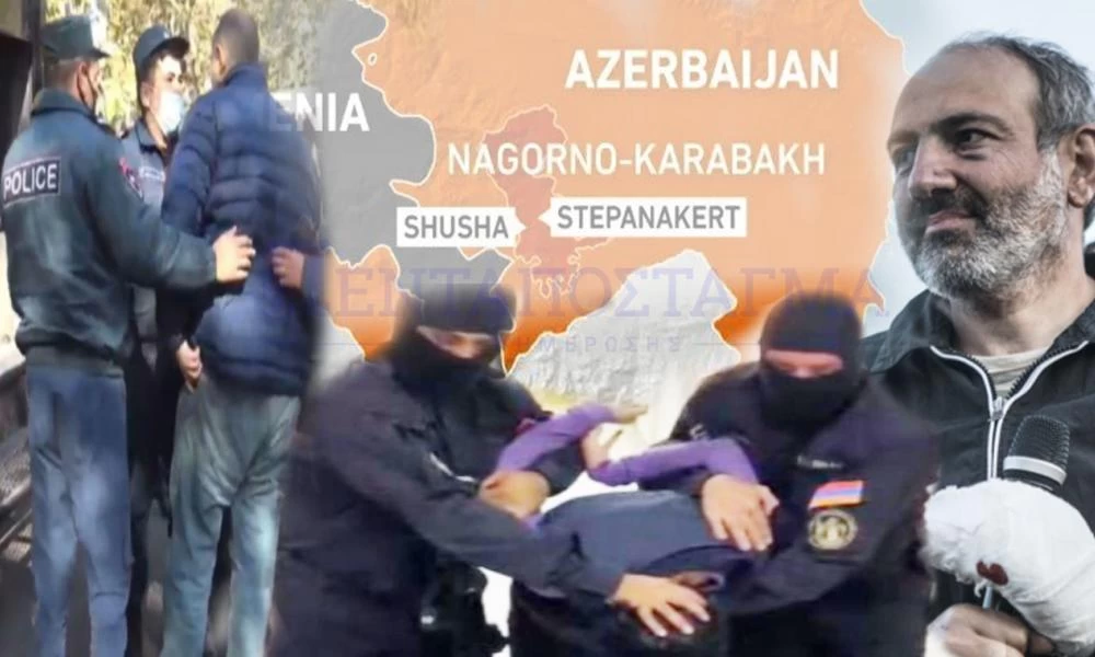 Εμφύλιος στην Αρμενία - Μαχητικά πετούν πάνω από το πλήθος
